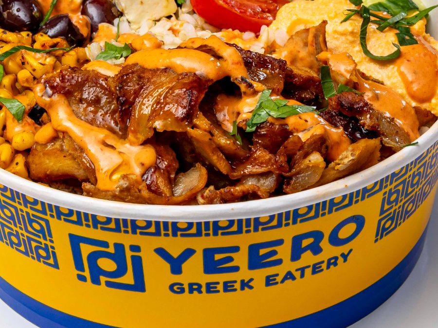 Four Gyro proteins shaved fresh off the spit